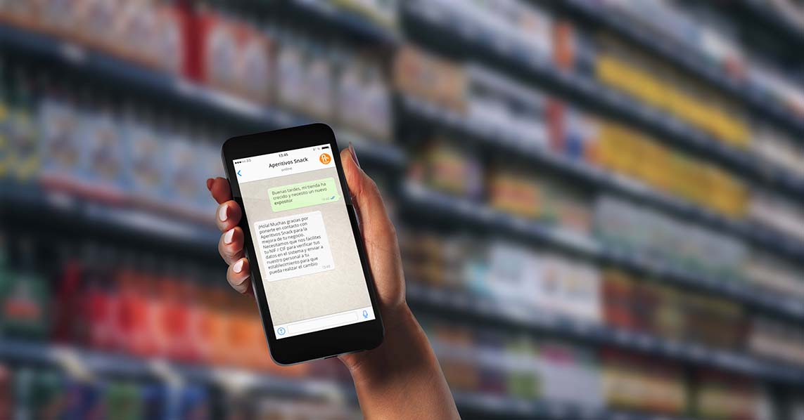 Aperitivos Snack hablamos por Whatsapp